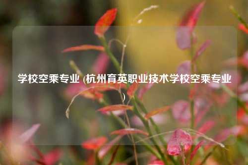 学校空乘专业 (杭州育英职业技术学校空乘专业)