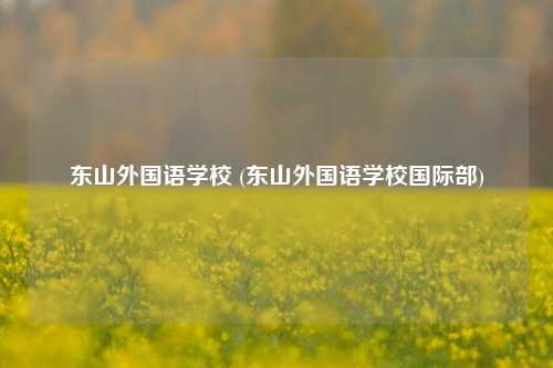 东山外国语学校 (东山外国语学校国际部)
