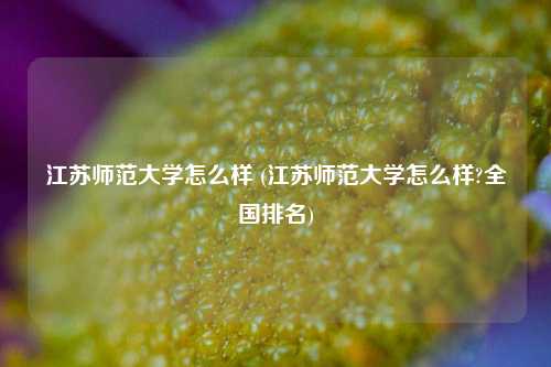 江苏师范大学怎么样 (江苏师范大学怎么样?全国排名)