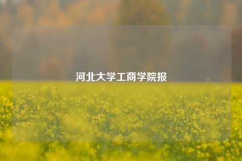 河北大学工商学院报