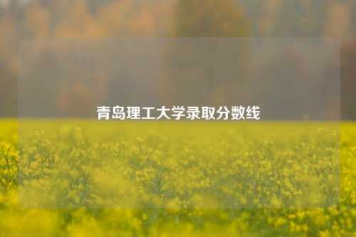 青岛理工大学录取分数线