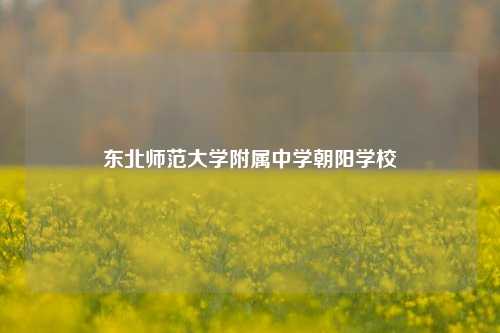 东北师范大学附属中学朝阳学校