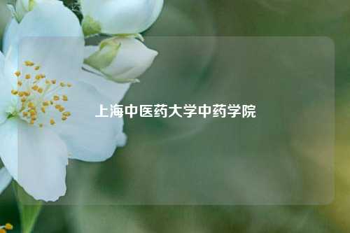 上海中医药大学中药学院