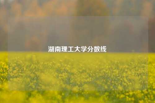 湖南理工大学分数线