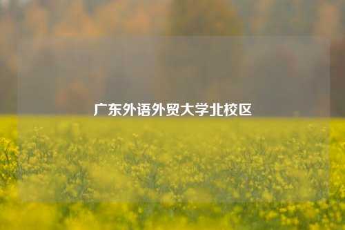 广东外语外贸大学北校区