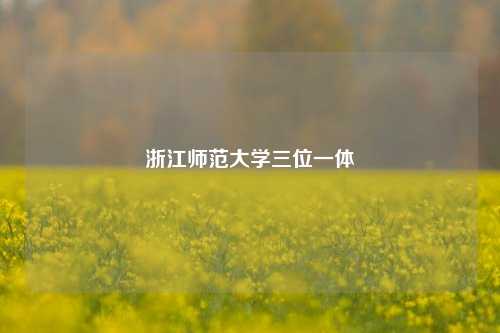 浙江师范大学三位一体