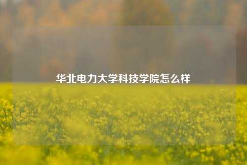 华北电力大学科技学院怎么样