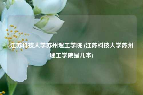 江苏科技大学苏州理工学院 (江苏科技大学苏州理工学院是几本)