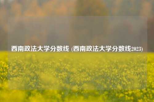 西南政法大学分数线 (西南政法大学分数线2023)
