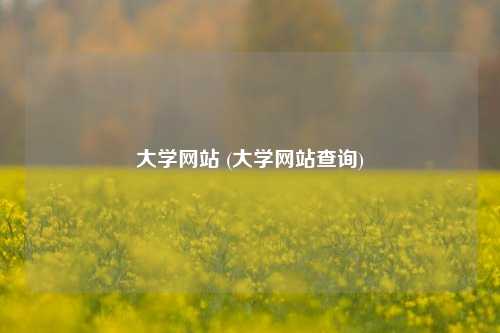 大学网站 (大学网站查询)