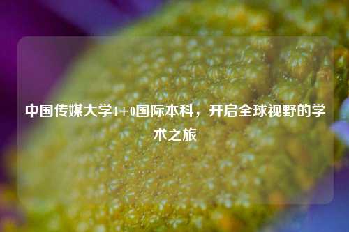 中国传媒大学4+0国际本科，开启全球视野的学术之旅