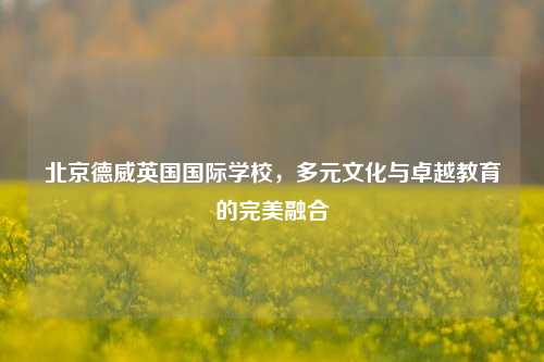 北京德威英国国际学校，多元文化与卓越教育的完美融合