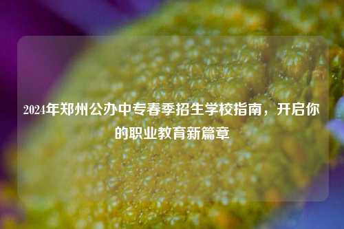2024年郑州公办中专春季招生学校指南，开启你的职业教育新篇章