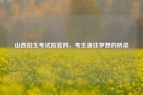 山西招生考试院官网，考生通往梦想的桥梁