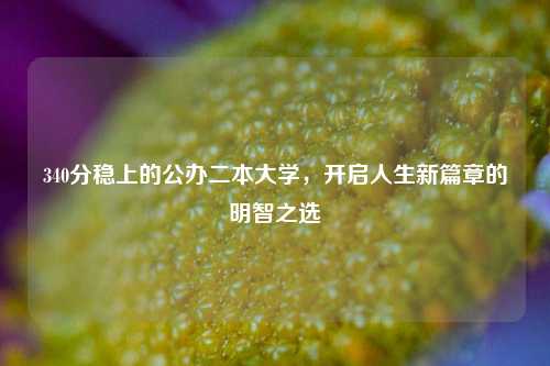 340分稳上的公办二本大学，开启人生新篇章的明智之选