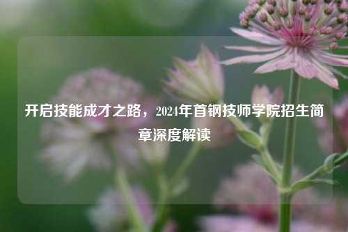 开启技能成才之路，2024年首钢技师学院招生简章深度解读