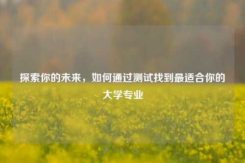 探索你的未来，如何通过测试找到最适合你的大学专业
