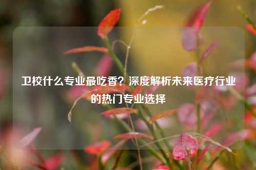 卫校什么专业最吃香？深度解析未来医疗行业的热门专业选择