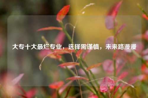 大专十大最烂专业，选择需谨慎，未来路漫漫