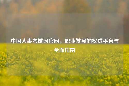 中国人事考试网官网，职业发展的权威平台与全面指南