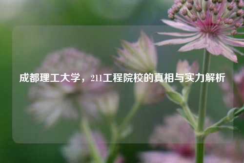 成都理工大学，211工程院校的真相与实力解析