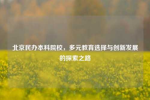 北京民办本科院校，多元教育选择与创新发展的探索之路
