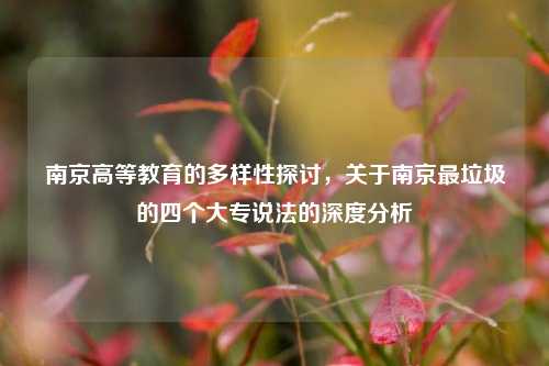 南京高等教育的多样性探讨，关于南京最垃圾的四个大专说法的深度分析