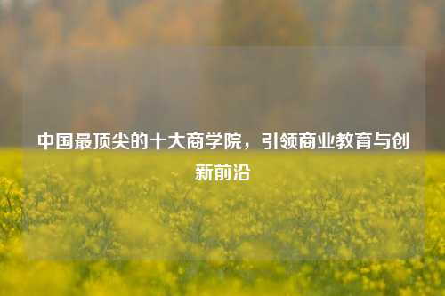 中国最顶尖的十大商学院，引领商业教育与创新前沿