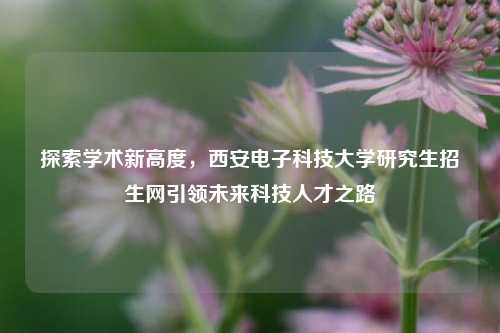 探索学术新高度，西安电子科技大学研究生招生网引领未来科技人才之路
