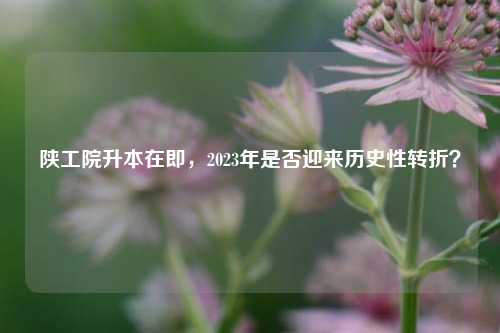 陕工院升本在即，2023年是否迎来历史性转折？