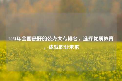 2024年全国最好的公办大专排名，选择优质教育，成就职业未来
